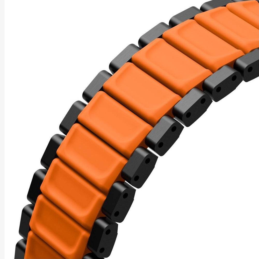 Correa UNIQ Strova Flex para Apple Watch Series 49mm / 46mm / 45mm / 44mm / 42mm, Negra Naranja