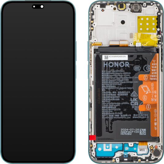 Pantalla táctil Honor 200 Lite, con marco, azul (Cyan Lake), Service Pack 0235ALPU