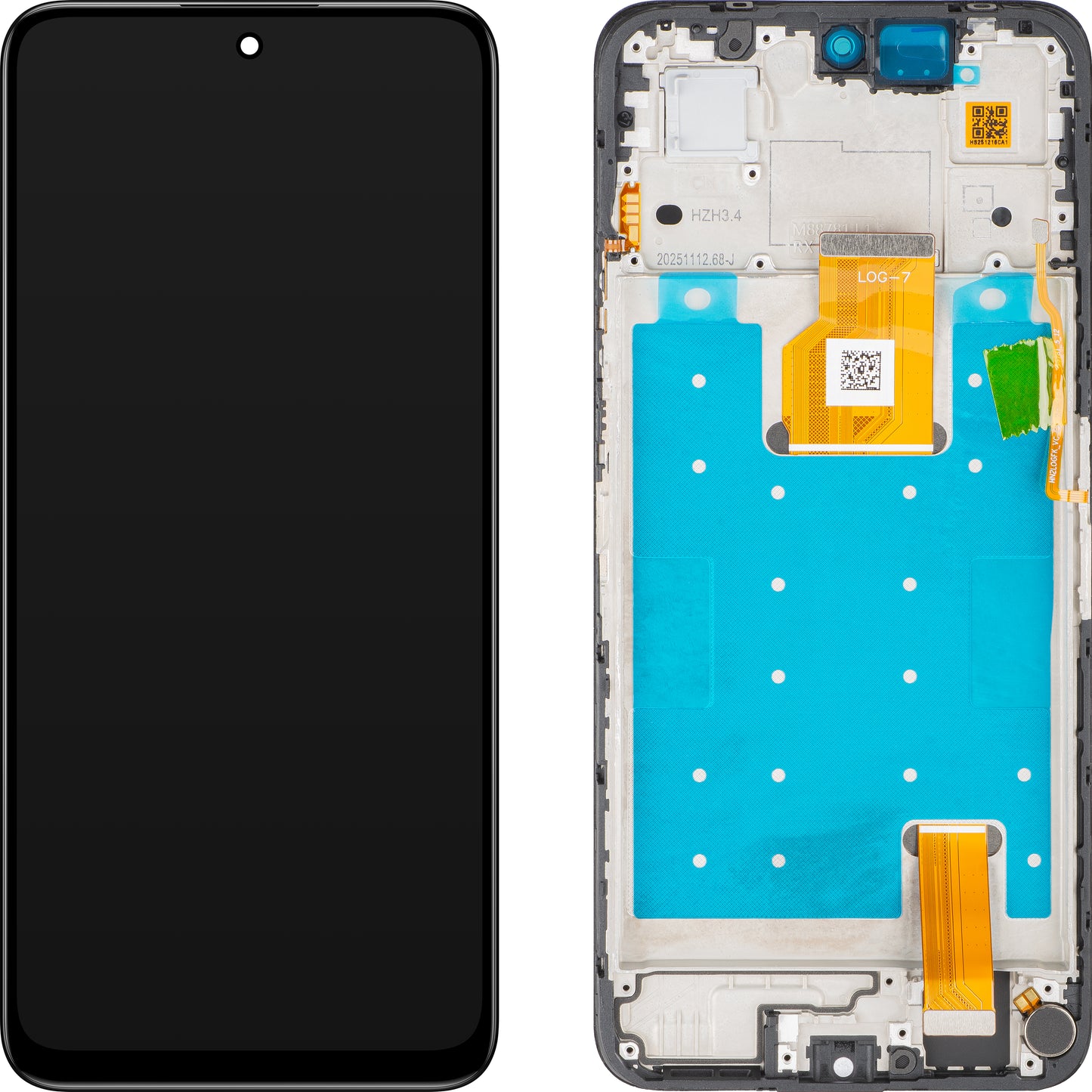 Pantalla con pantalla táctil Honor 400 Smart 4G / 400 Smart 5G, con marco, negro, Service Pack 0235AQSX