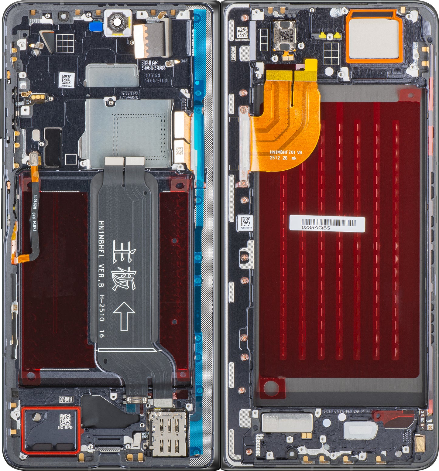 Display con Pantalla Táctil Honor Magic V5, con Marco, Sub Inner, Negro, Service Pack 0235AQBS