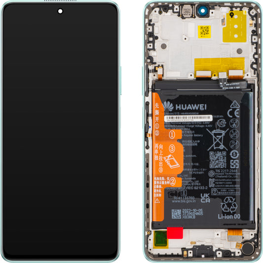 Pantalla táctil Huawei nova 11i, con marco y batería, verde menta, Service Pack 02355PFM