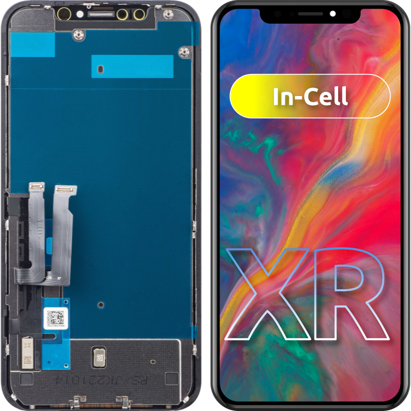 Pantalla Táctil JK para Apple iPhone XR, con Marco, Versión LCD In-Cell, Negro