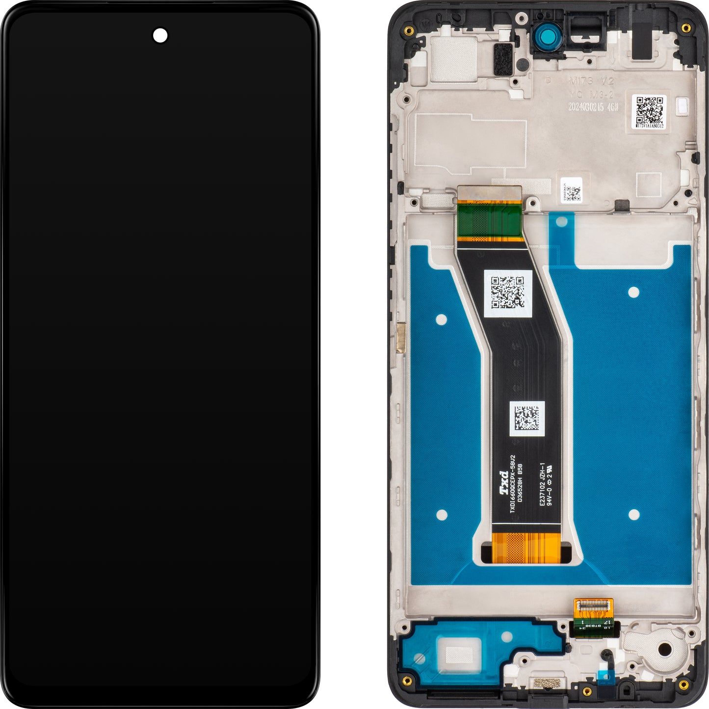 Pantalla táctil Motorola Moto G04, con marco, negro, Service Pack 5D68C23890