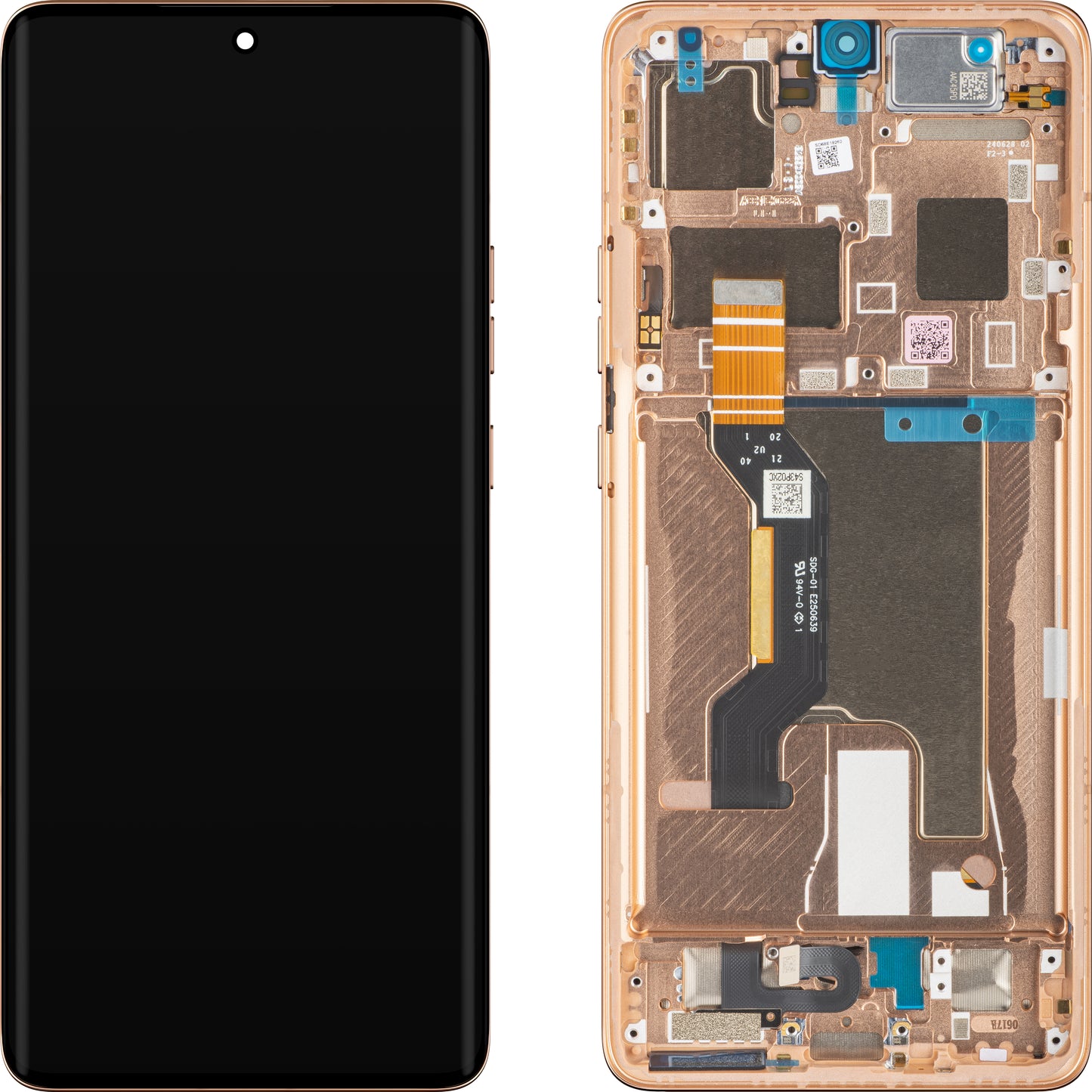 Pantalla táctil Motorola Edge 50 Ultra, con marco, naranja (Peach Fuzz), Service Pack 5D68C24470