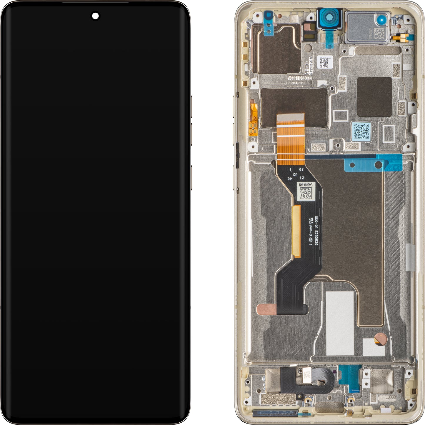 Pantalla táctil Motorola Edge 50 Ultra, con marco, beige (madera nórdica), Service Pack 5D68C24484