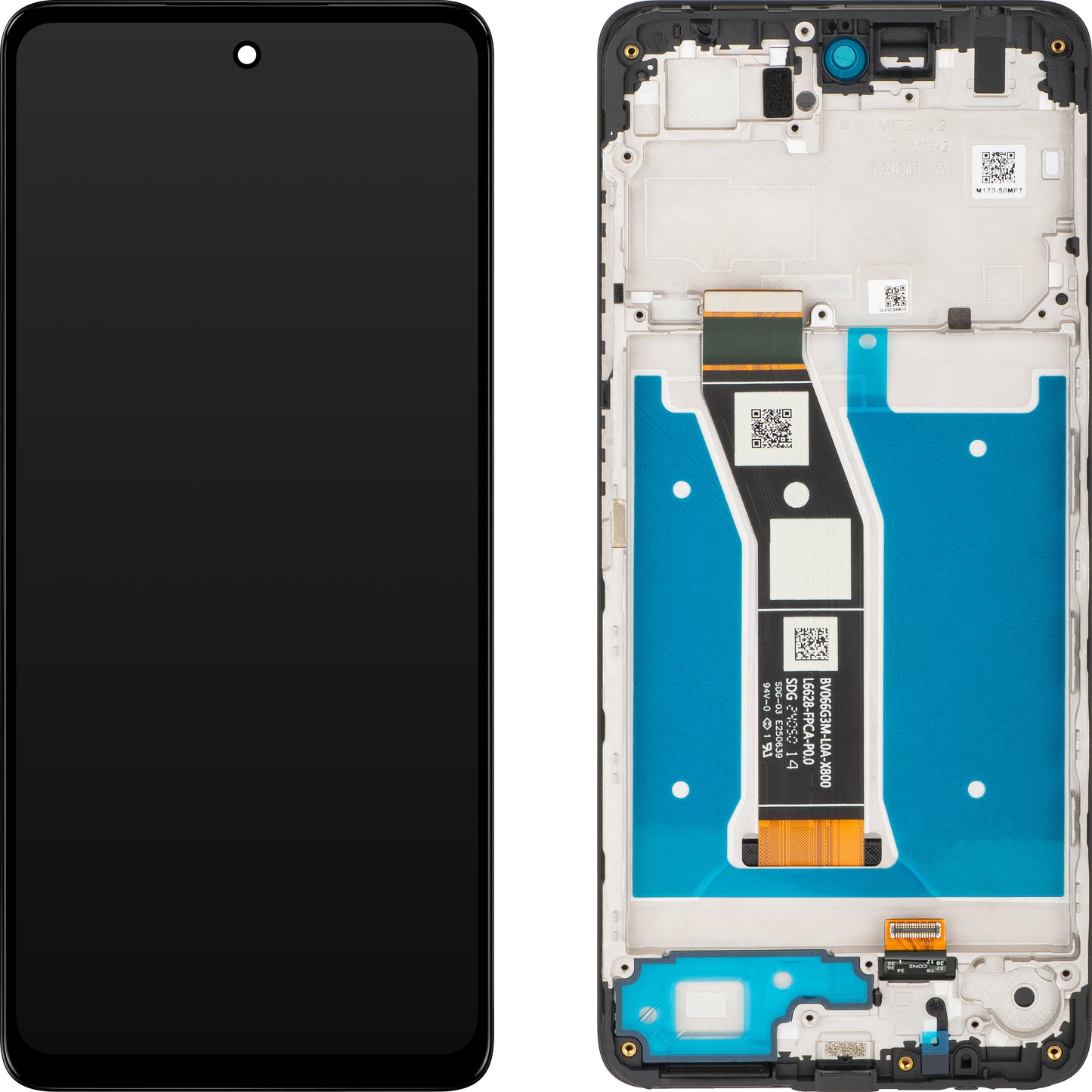 Pantalla táctil Motorola Moto G04s, con marco, negro, Service Pack 5D68C24245