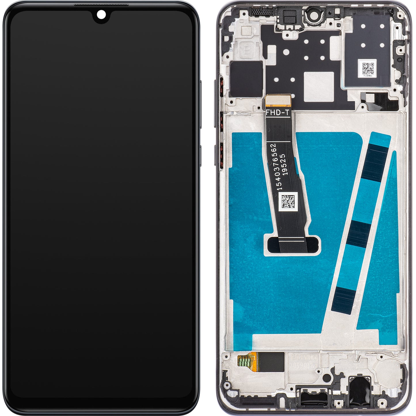 MP Pantalla táctil compatible con Huawei P30 lite / nova 4e, con Marco, Negro