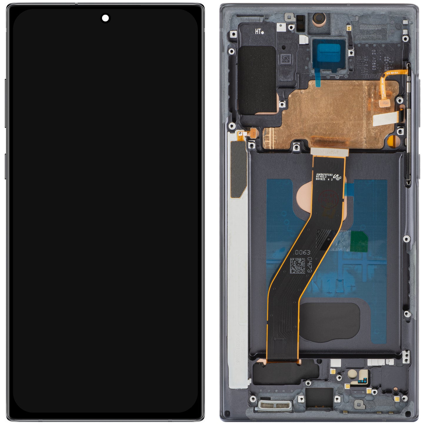 Display con Pantalla Táctil MP compatible con Samsung Galaxy Note 10+ N975, con Marco, Versión OLED, Negro