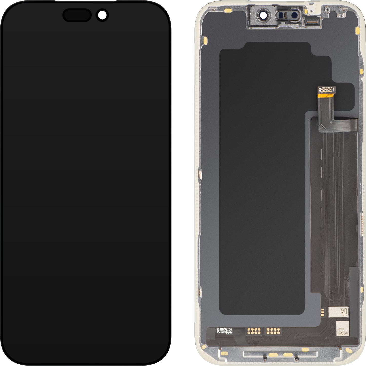 Pantalla con Touchscreen MP compatible con Apple iPhone 17 Pro Max, con Marco, Versión Soft OLED FHD 120Hz IC Movible, Negro