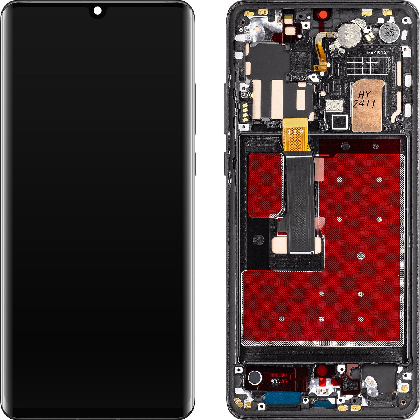 Pantalla táctil MP compatible con Huawei P30 Pro, con marco, versión OLED, negro