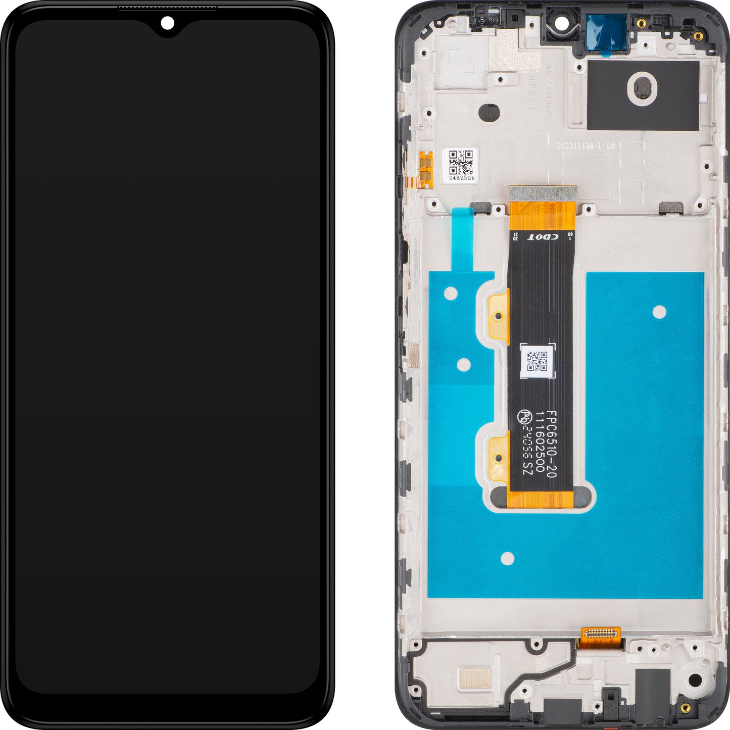 Nokia G22 Pantalla táctil con marco, Negro, Service Pack 70101326H001