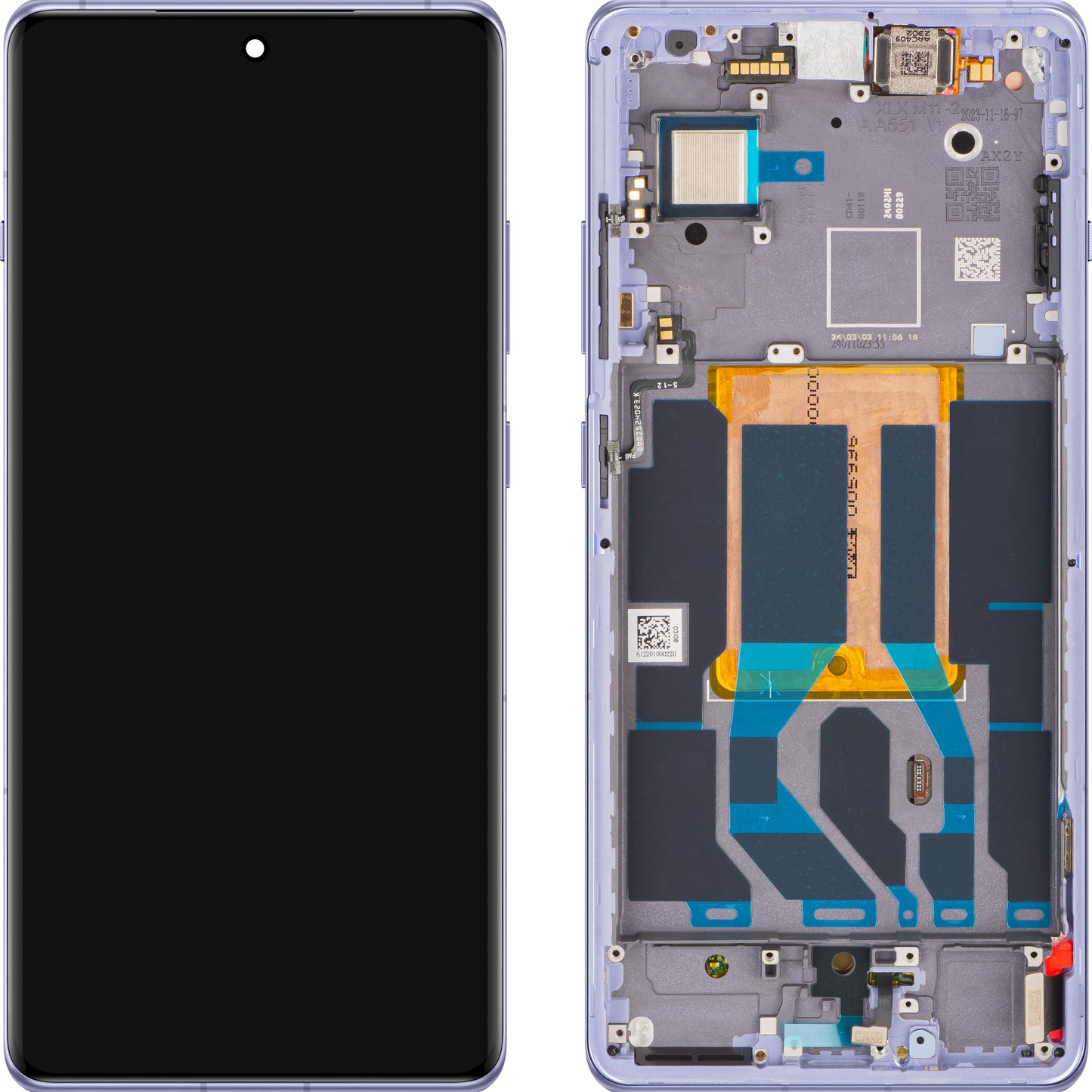 Pantalla con Touchscreen OnePlus 12R, con Marco, Morado (Violeta Eléctrico), Paquete de Servicio 621029000159