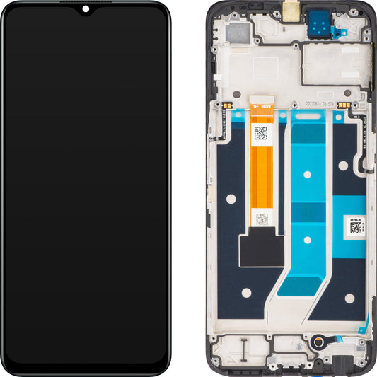 Pantalla táctil Oppo A78 5G, con marco, negra, Service Pack 4130428