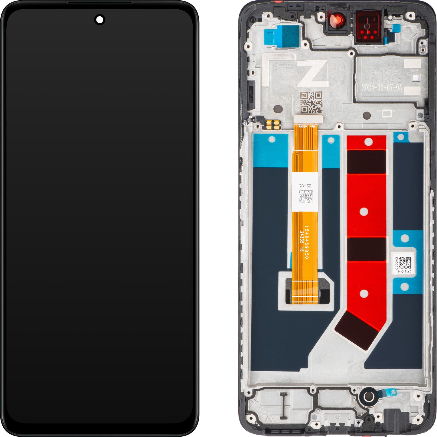 Oppo A79 Pantalla Táctil, con Marco, Negro, Service Pack 621029000103