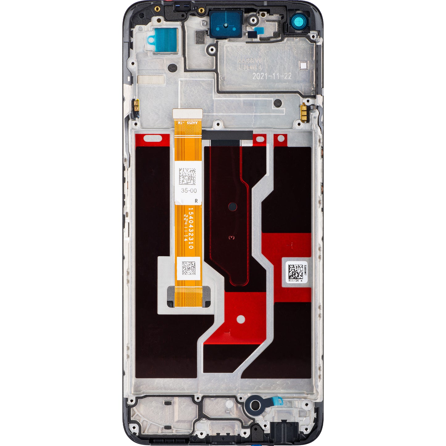 Pantalla con pantalla táctil Oppo A96, con marco, negro, Service Pack 4130058