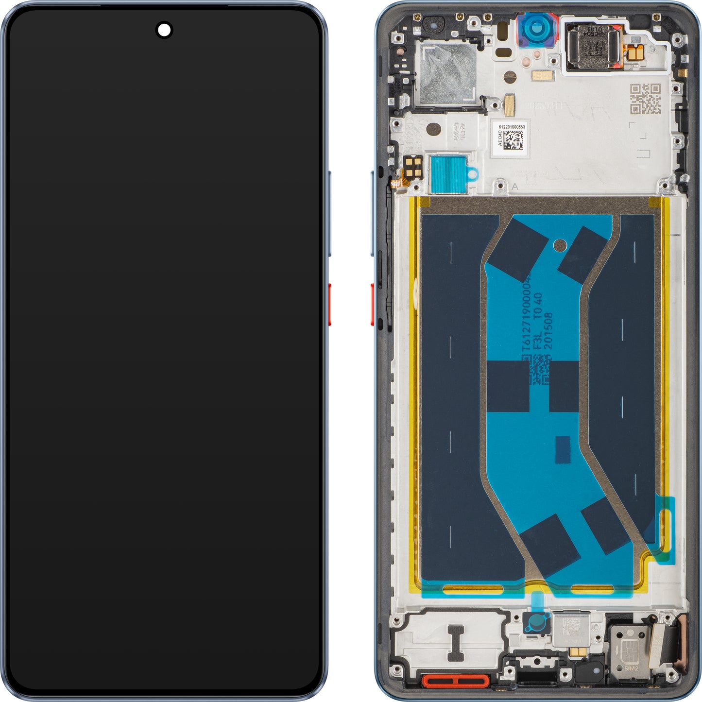 Pantalla con pantalla táctil Realme GT 7, con marco, azul (IceSense Blue), Swap 621029000570