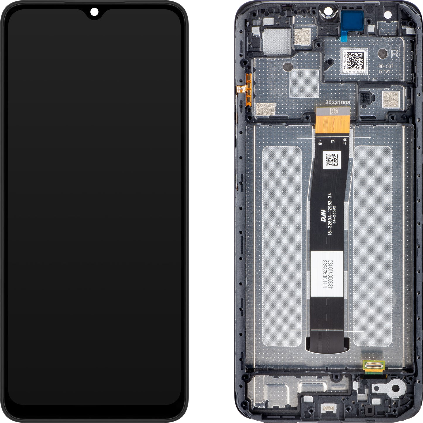 Xiaomi Redmi 12C Pantalla táctil, con marco, gris grafito, Service Pack 5600010C3T00