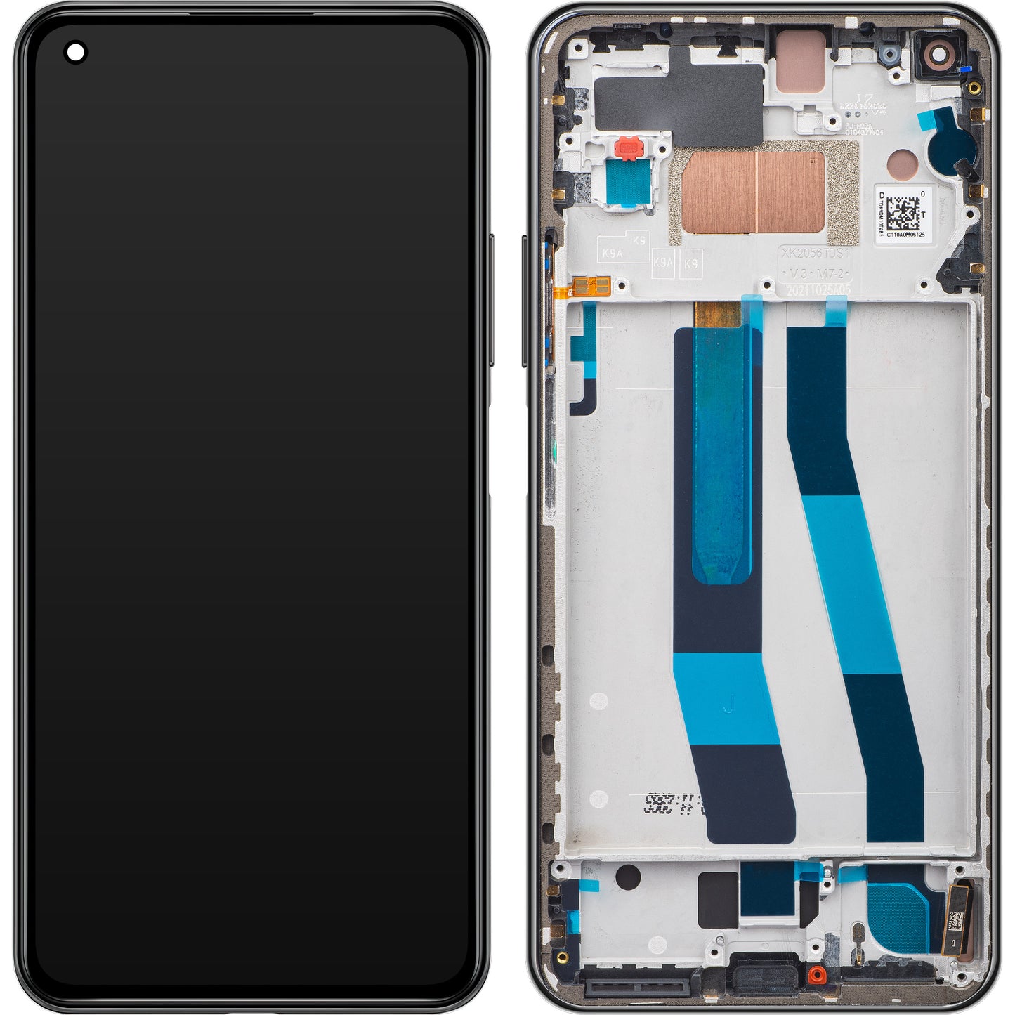Pantalla con pantalla táctil Xiaomi 11 Lite 5G NE, con marco, negro (Truffle Black), Swap 5600030K9D00