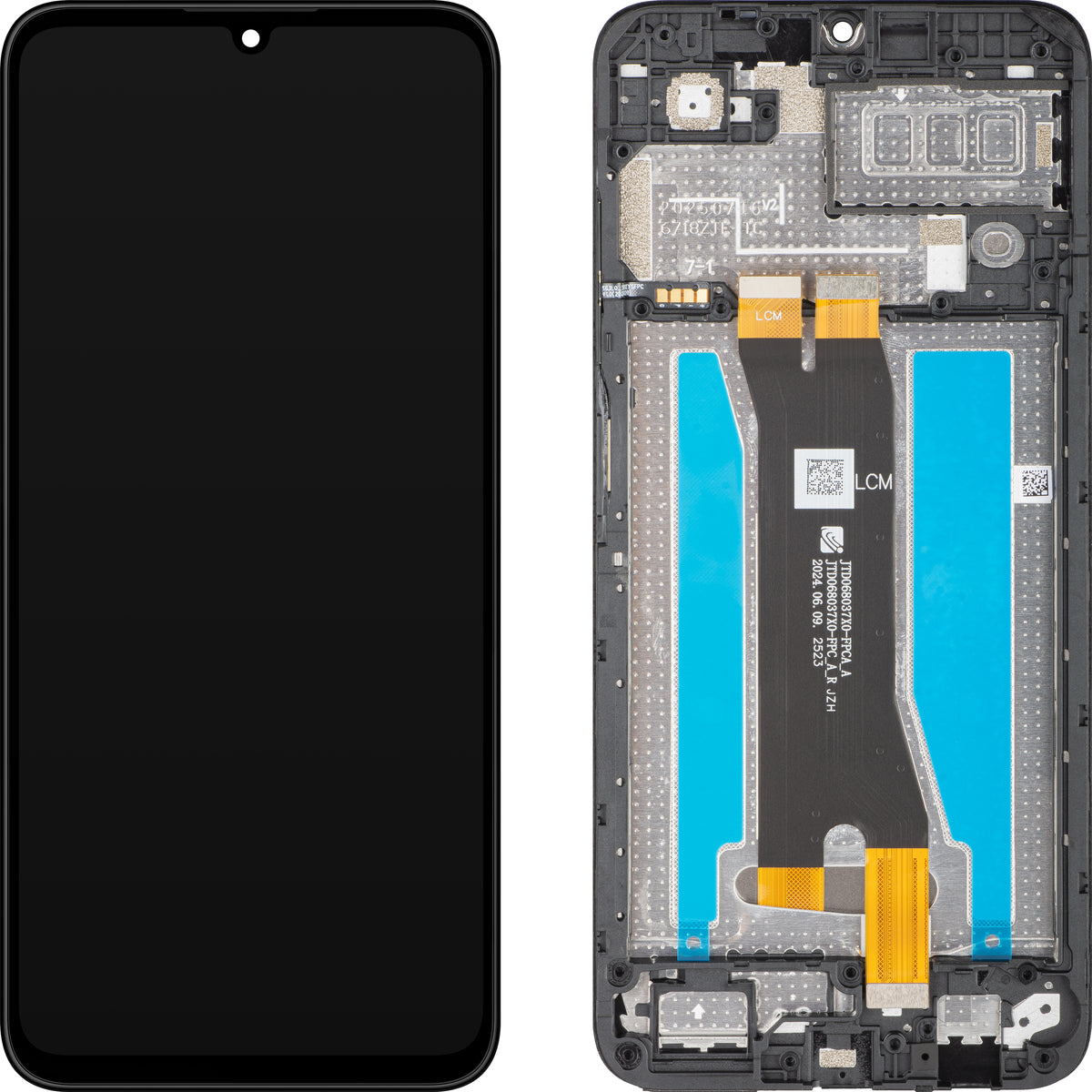 Pantalla táctil ZTE Blade A55, con marco, negra, Service Pack 80800519965