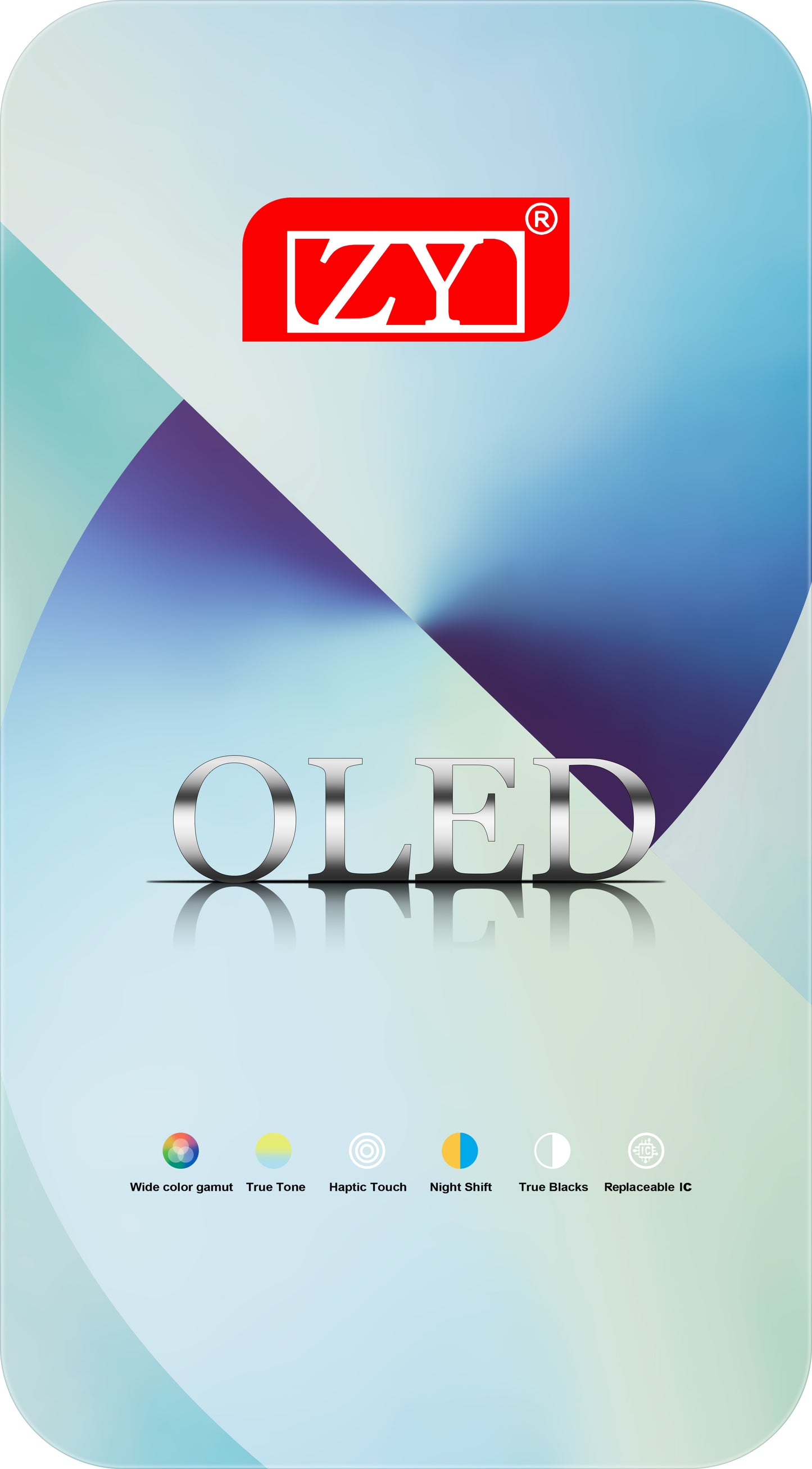 Pantalla táctil ZY para Apple iPhone 13 Pro, con marco, versión OLED suave, negro