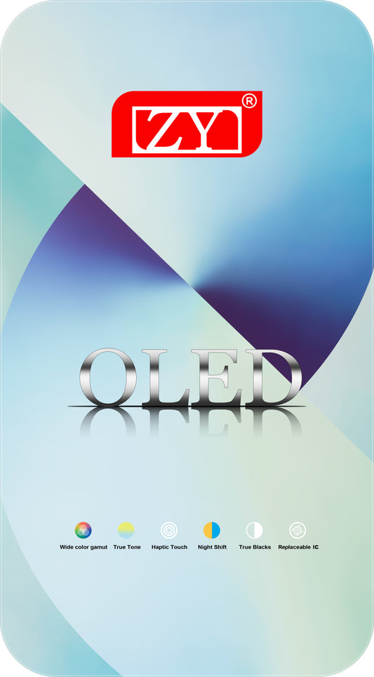 Pantalla táctil ZY para Apple iPhone 13 Pro, con marco, versión OLED suave, negro