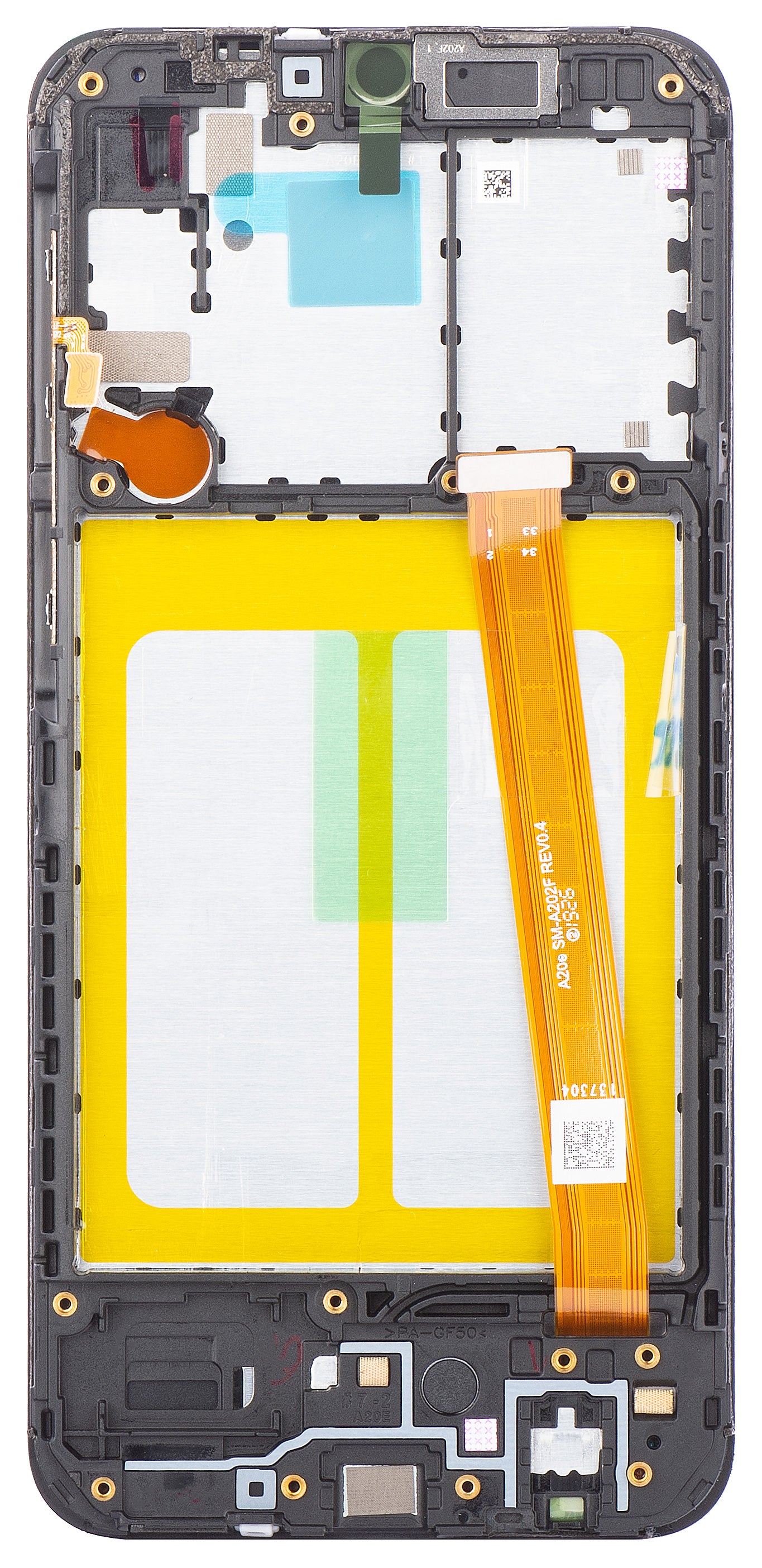 Pantalla táctil Samsung Galaxy A20e A202, con marco, negro, Service Pack GH82-20186A