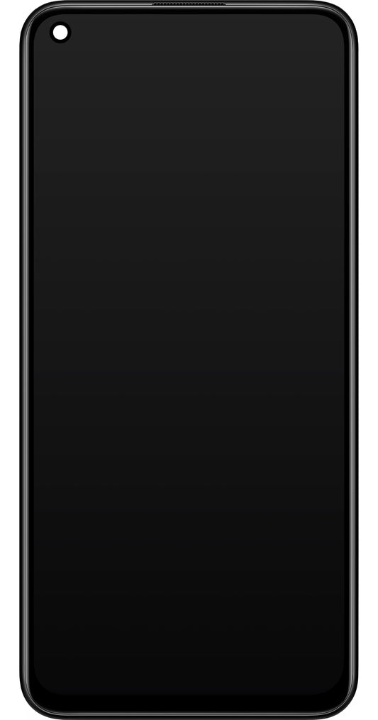 Pantalla táctil Xiaomi Redmi Note 9 5G / Redmi Note 9T 5G, con marco, negro, Service Pack 5600030J2200