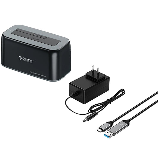 Docking Station Orico 6819C3 1-Drive para HDD / SSD SATA 2.5 pulgadas / 3.5 pulgadas, Negro