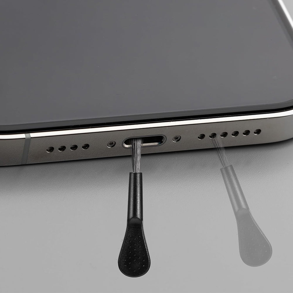 Tapón Antipolvo Puerto Teléfono Techsuit AD1, USB-C, Set de 4 piezas, Negro