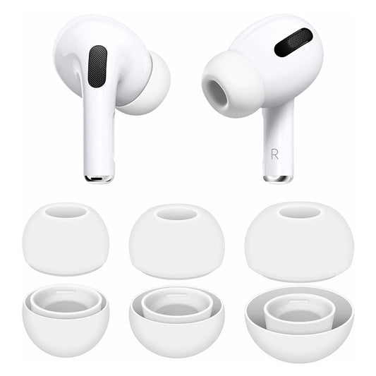 Tapones Techsuit ET2 para Apple AirPods Pro 3, Tamaño XS / S / L, Blancos