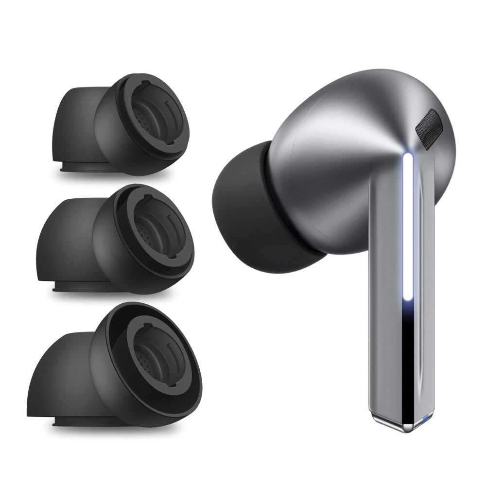 Tapones Techsuit ET3 para Samsung Galaxy Buds3 Pro, Tamaño S / M / L, Negros
