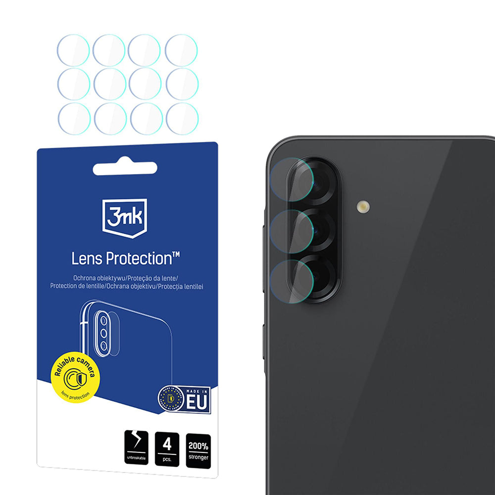 Protector de pantalla para cámara trasera 3MK Protection para Samsung Galaxy A57 5G / A37 5G, vidrio templado, juego de 4 piezas, transparente