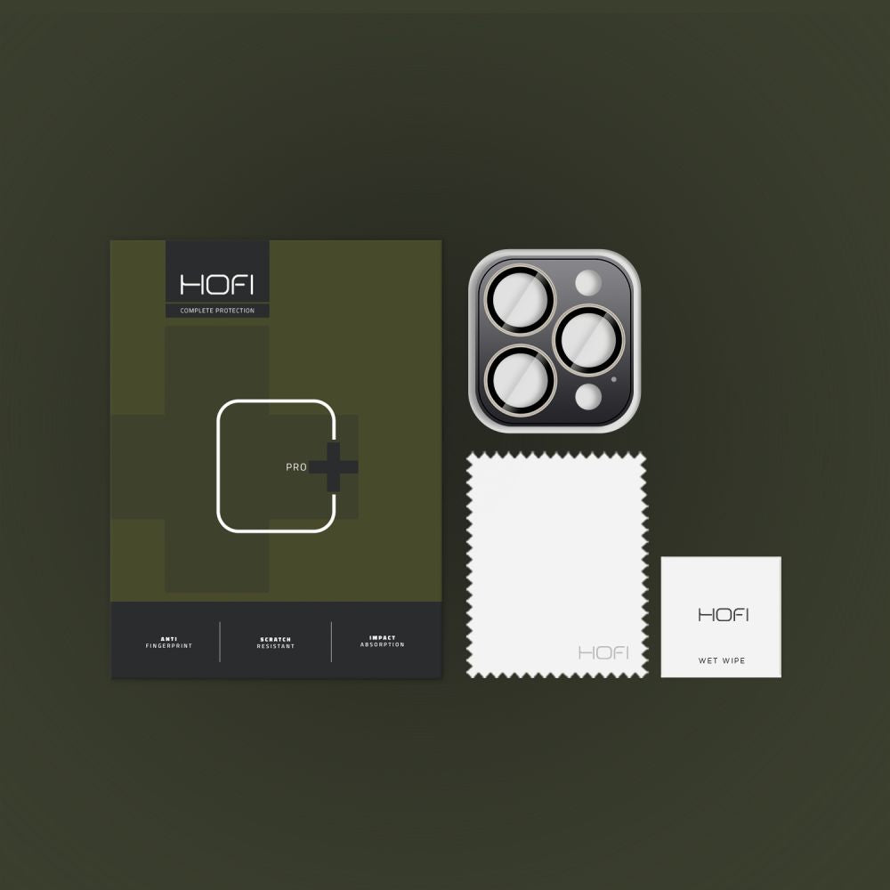 Película Protectora Trasera HOFI CamRing PRO+ para Apple iPhone 16 Pro Max / 16 Pro, Protección de Cristal, Gris