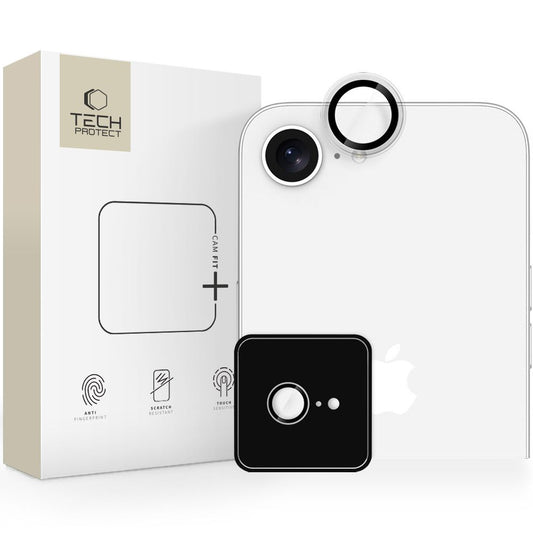 Película protectora para cámara trasera Tech-Protect CamRing Fit+ para Apple iPhone 16e, Cristal Templado