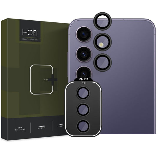 Película protectora Cámara trasera Cámara trasera HOFI CamRing PRO+ para Samsung Galaxy S24+ S926, Protección de cristal, Negro