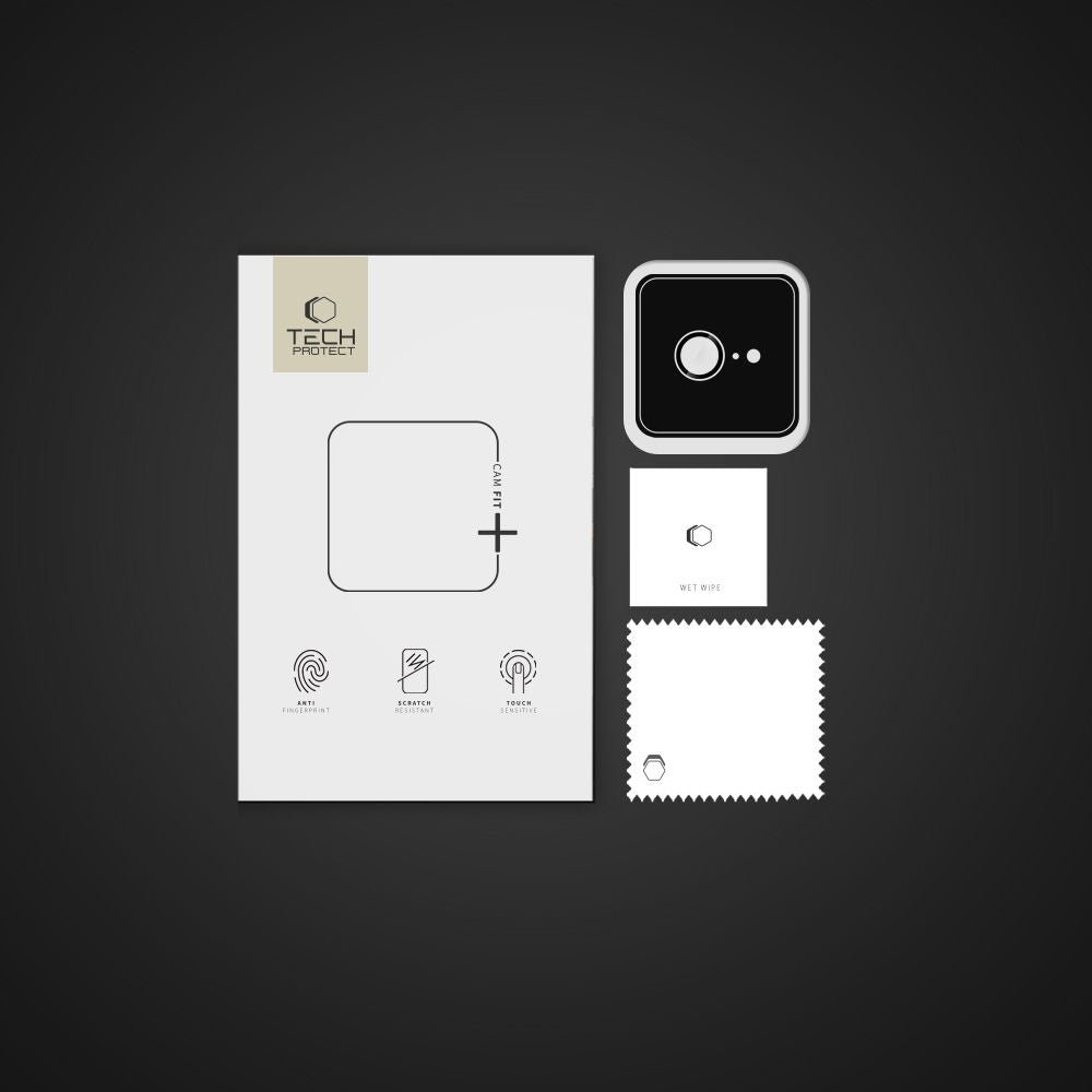 Película protectora para cámara trasera Tech-Protect CamRing Fit+ para Apple iPhone 16e, Cristal Templado