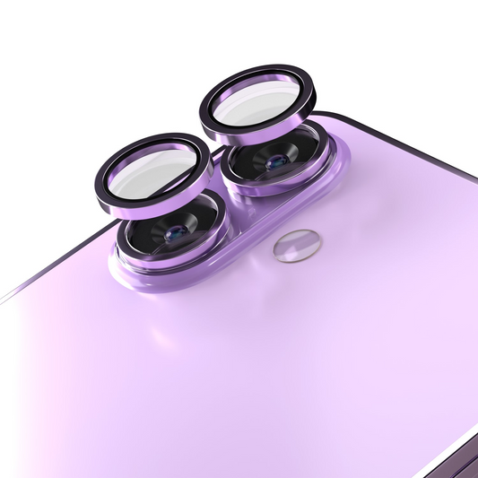 Protector de cámara trasera Etteri para Apple iPhone 17, vidrio templado, morado