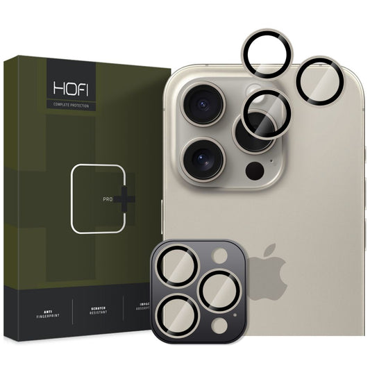 Película Protectora Trasera HOFI CamRing PRO+ para Apple iPhone 16 Pro Max / 16 Pro, Protección de Cristal, Gris