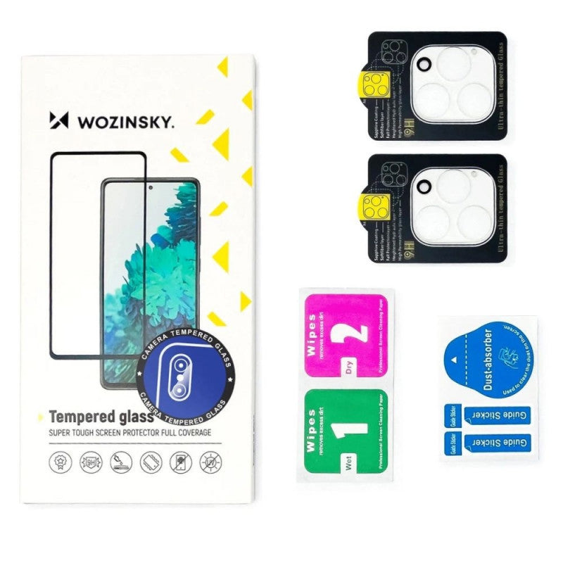 Película protectora de cámara trasera WZK para Apple iPhone 17, Cristal Templado, Set de 2 piezas, Negra
