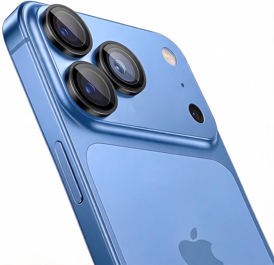 Protector de cámara trasera Tech-Protect CamRing Fit+ para Apple iPhone 18 Pro / 18 Pro Max, vidrio templado, negro