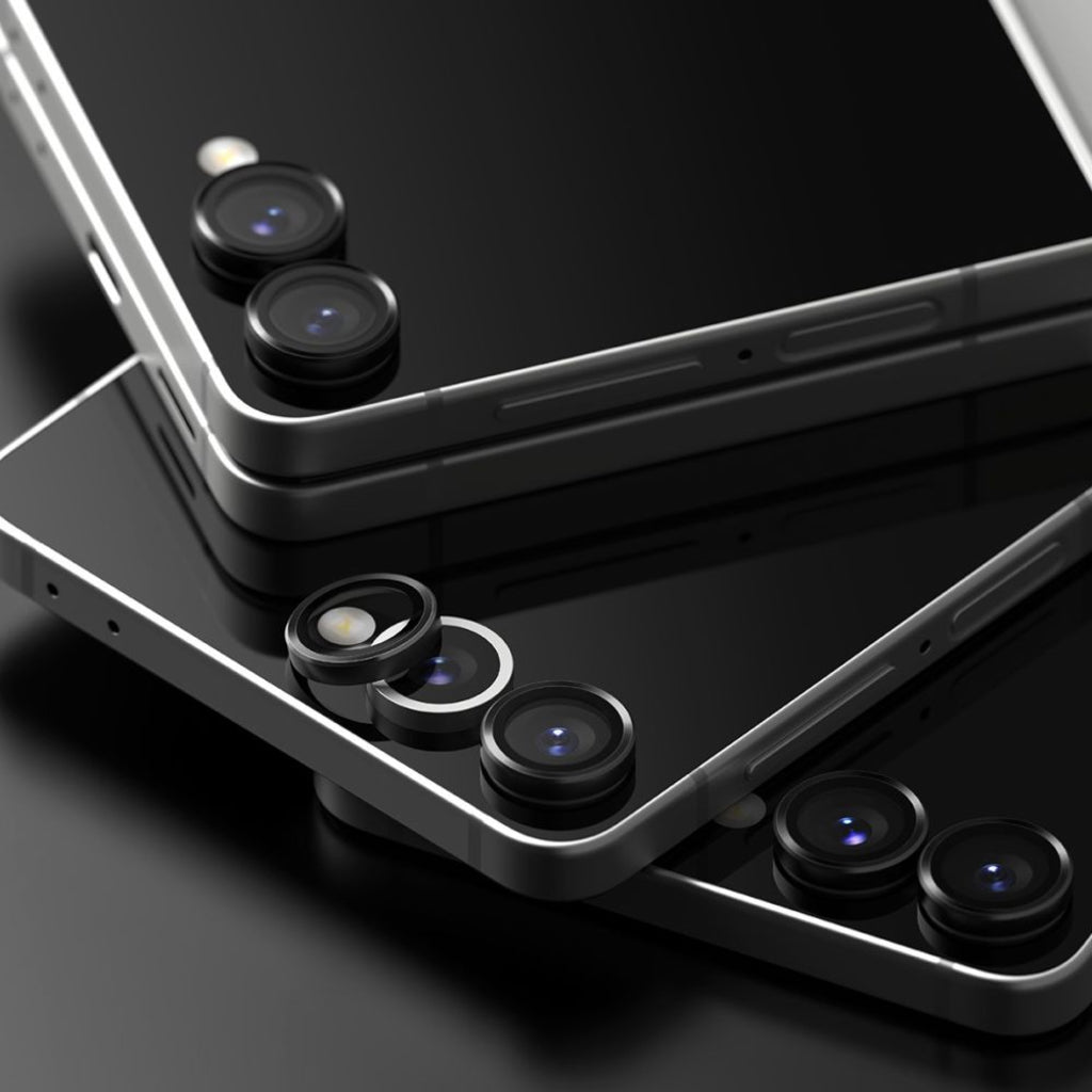 Protector de cámara trasera Ringke para Samsung Galaxy Z Flip7 F766, Cristal Templado, Set de 2 piezas, Negro