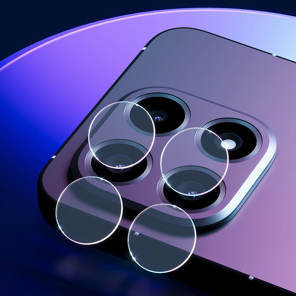 Protector de cámara trasera 3MK Protection para Oppo Find X9 Pro, Cristal Templado, Set de 4 piezas, Transparente