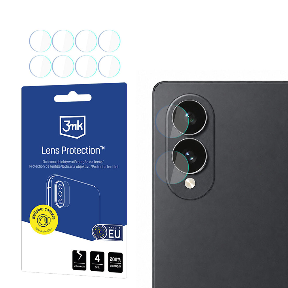 Protector de pantalla para cámara trasera 3MK Protection para Samsung Galaxy Z Fold8 F971, vidrio templado, juego de 4 piezas, transparente