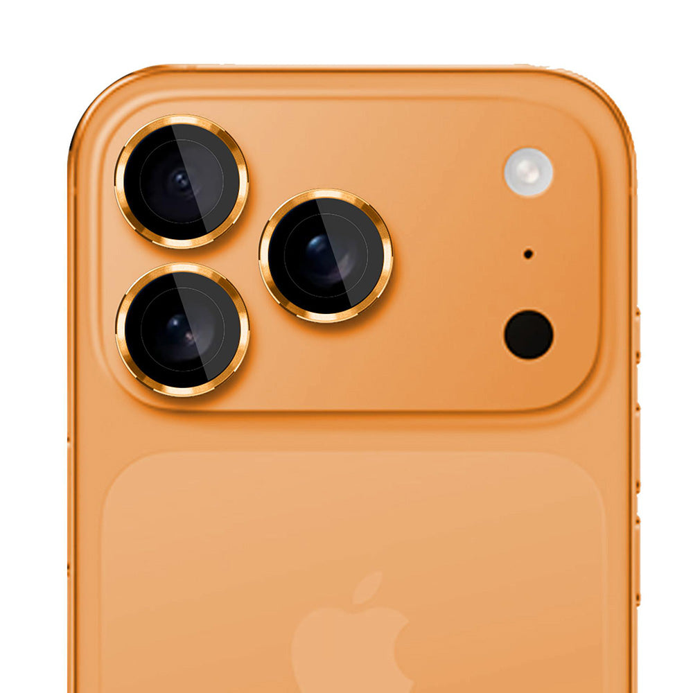 Protector de cámara trasera 3MK Protection Pro para Apple iPhone 17 Pro Max / 17 Pro, Cristal Templado, Naranja