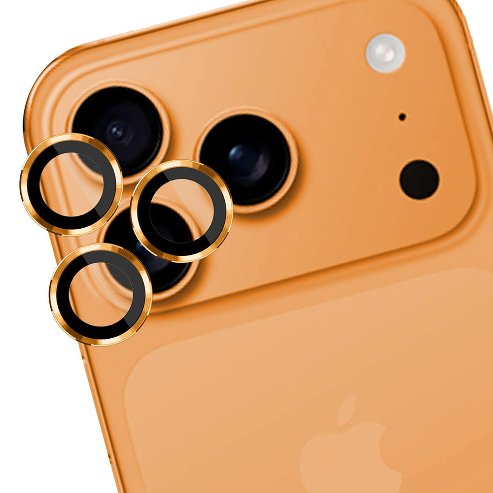 Protector de cámara trasera 3MK Protection Pro para Apple iPhone 17 Pro Max / 17 Pro, Cristal Templado, Naranja