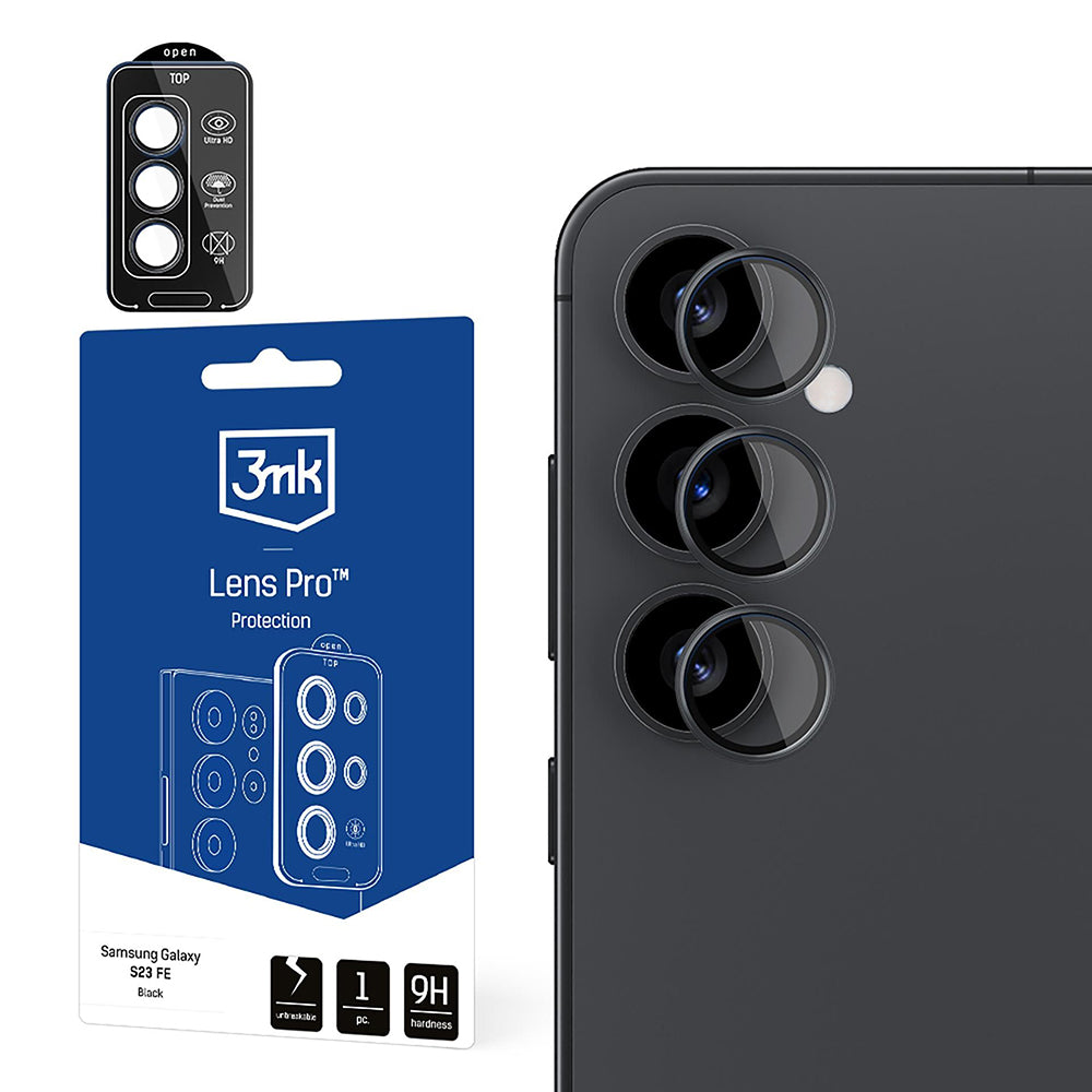 Protector de pantalla para cámara trasera 3MK Protection Pro para Samsung Galaxy S25 S931, vidrio templado, transparente