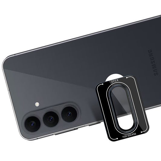Protector de pantalla para cámara trasera 3MK Protection Pro para Samsung Galaxy S26 FE S741, vidrio templado, negro