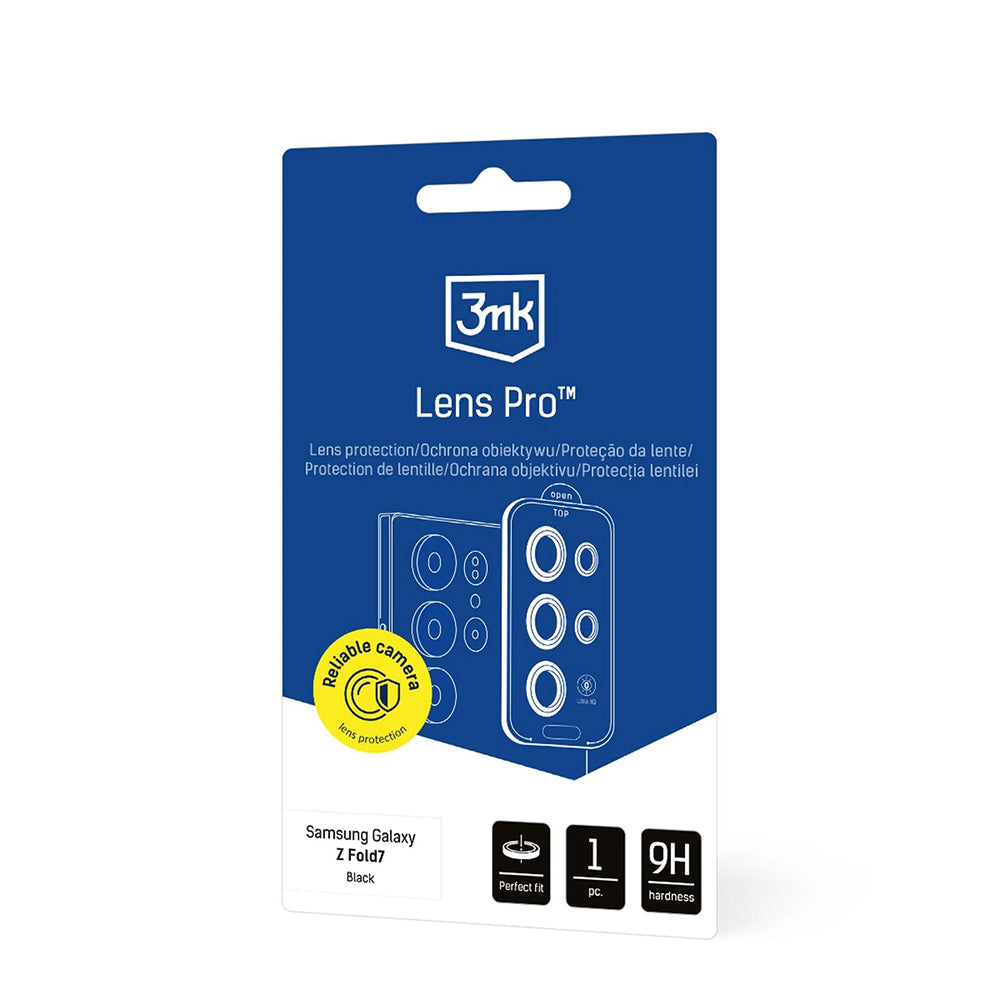 Protector de pantalla para cámara trasera 3MK Protection Pro para Samsung Galaxy Z Fold7 F966, vidrio templado, transparente