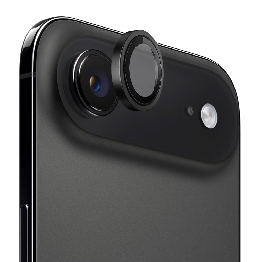 Protector de cámara trasera Blueo Metal Frame para Apple iPhone 17 Air, Cristal Templado, Negro