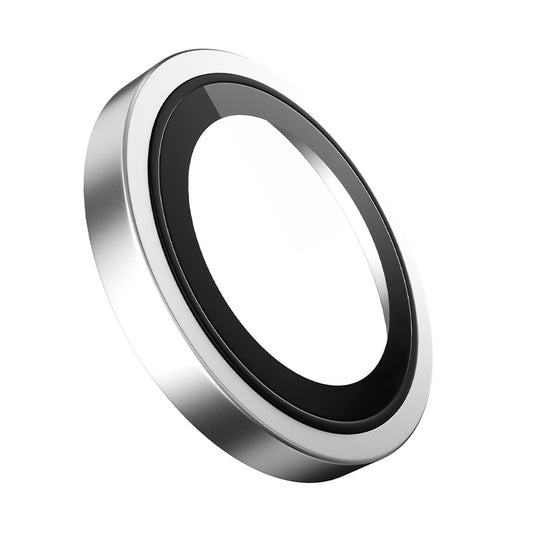 Funda protectora para cámara trasera Blueo Metal Frame para Apple iPhone 17, Cristal Templado, Plateada